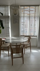 Ronde marmeren eettafel 110cm