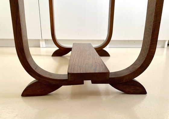 Image 1 of Art Deco bijzettafel eikenhout - Jaren 30 - Amsterdamse School 