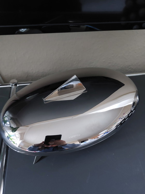 Image 1 of Caja de bombones Alessi Peyrano, lata de acero inoxidable Mendini de los años 90