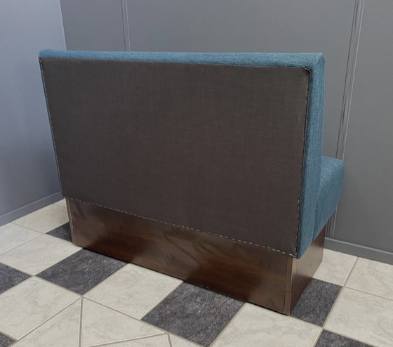Image 1 of Sedia da pranzo in stile americano in tessuto blu