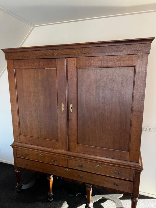 Antique English Cross Leg Cabinet