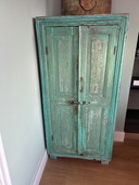 Unieke Vintage Indiase Kast (Almirah) - bohemian blikvanger 