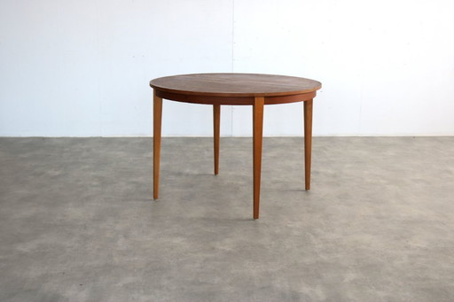 Runder Tisch aus Teakholz Vintage