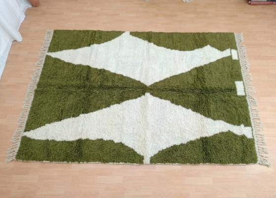 Tapis Berbère Verde Oliva Au Charme Naturel 200cmx300cm – Tappeti, Cotton (photo 3 of 7)