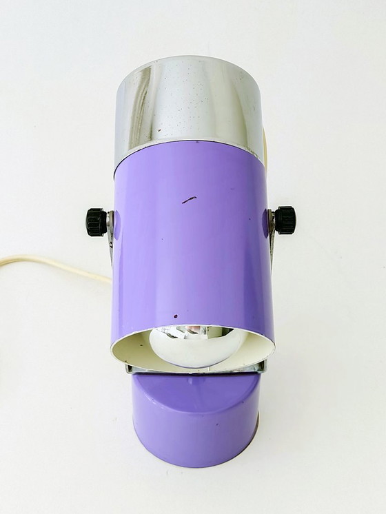 Image 1 of Ensemble de lampe de table lilas futuriste