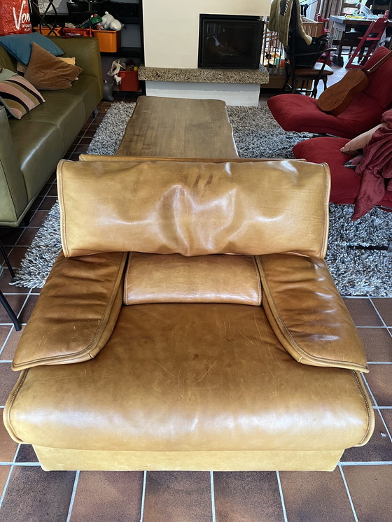 Image 1 of Sofá coñac/camello, diseño de los años 70/80