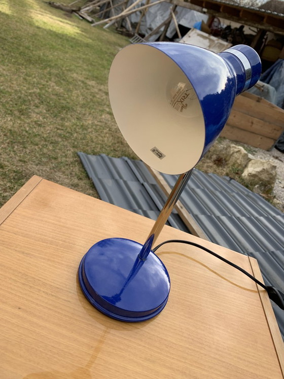 Lampada da tavolo blu Mid-Century, anni '70 – Lampade da tavolo, Mid Century Modern (photo 3 of 5)