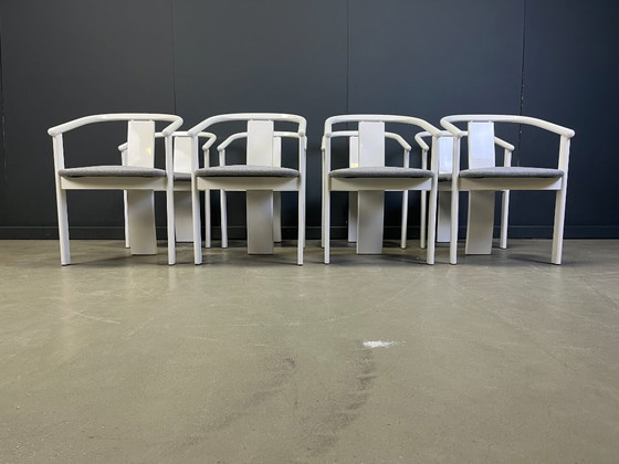 Image 1 of Chaises de salle à manger espagnoles post-modernes, ensemble de 8 - années 1980