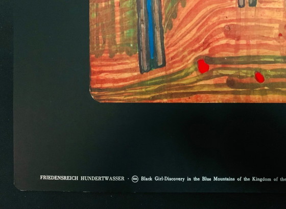 Image 1 of Friedensreich Hundertwasser: "Schwarzes Mädchen - Entdeckung in den Blauen Bergen des Königreichs der Toros, 1976.