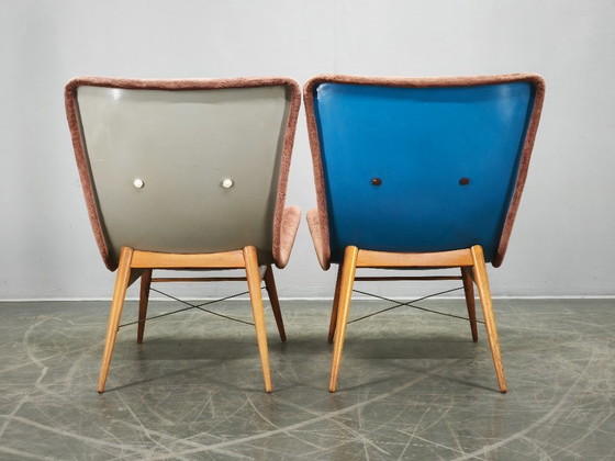 Image 1 of Coppia di poltrone lounge Shell di Miroslav Navrátil, Cecoslovacchia, anni '60.