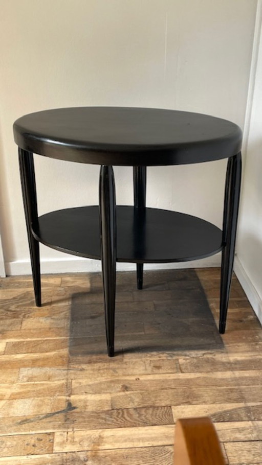 Art Deco Black Wood Console Table