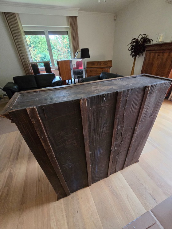 Antieke eiken schrijfkast/secretaire met rijk houtsnijwerk – Bureau, Wood (photo 5 of 10)