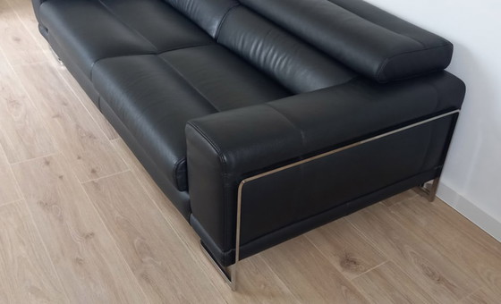 Image 1 of Sofá de 3 plazas de cuero Roche Bobois.