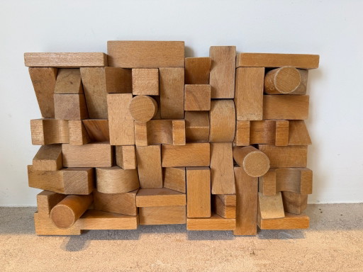Panneau mural en bois vintage