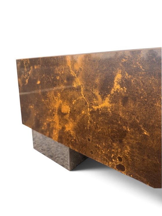 Guy Lefèvre für Ligne Roset Couchtisch aus den 1970er Jahren – „Solar Flare“, Lack- und Metallgestell (photo 10 of 12)