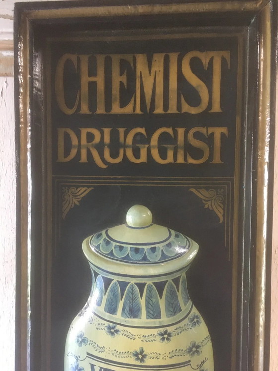 Pannello a rilievo in legno "Chemist Druggist" di Country corner – Decorazioni murali, Vintage (photo 3 of 11)