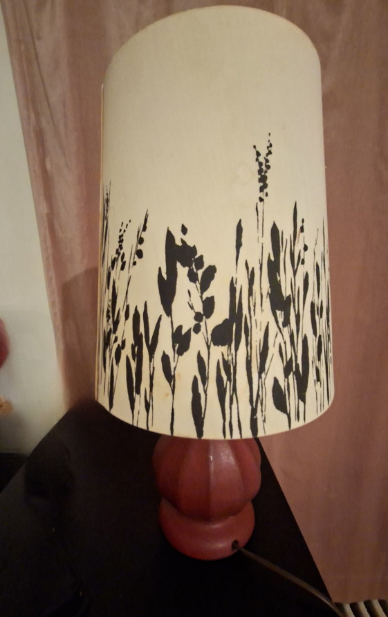 Lampe vintage Bay Keramik (Modèle 587/20) Avec abat-jour botanique IKEA Läns – Mid-Century Modern – Ceramic (photo 7 of 7)