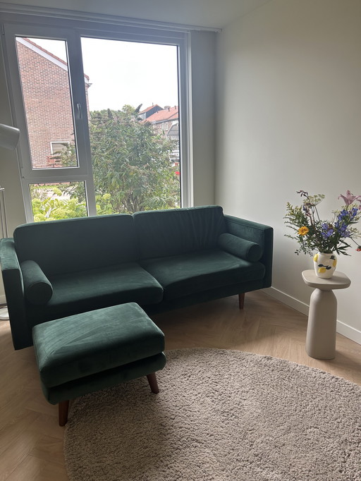 Bench with footstool