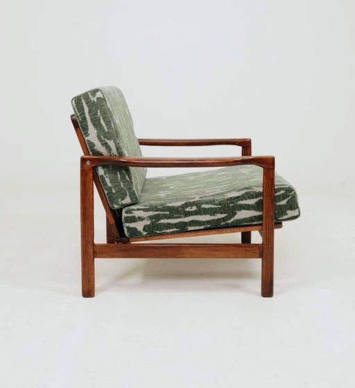 Vintage-Sessel mit grünen Kissen, klassisches Design, Mid-Century Modern, Lounge-Sessel, 1960, Polen