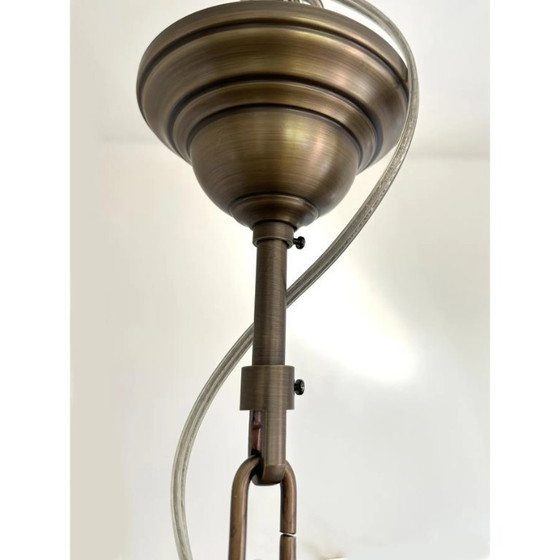 Image 1 of Luxuriöser, moderner Poliedro-Murano-Glas-Kronleuchter in brüniertem Finish von Simoeng