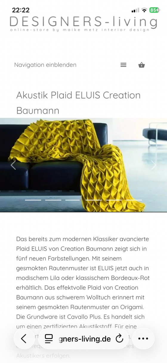 1 exclusive wool plaid ‘ELUIS’, brand Creation Haussmann – Creation Baumann, Decorative Objects (photo 19 of 19)