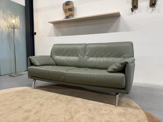 Image 1 of Leolux Bora Balanza Sofa 2.5-seater Green leather