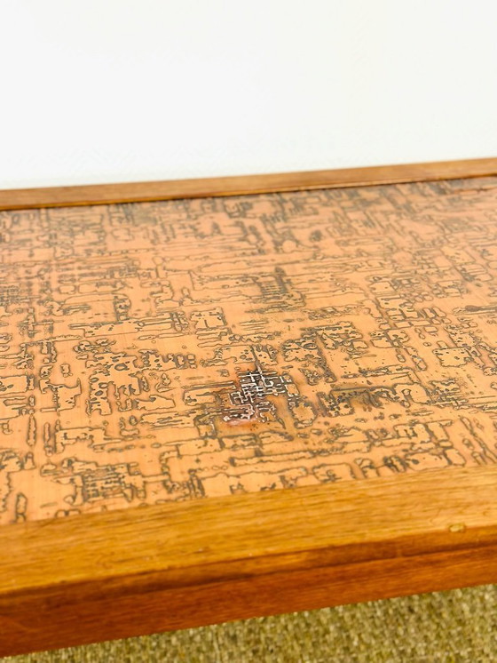 Image 1 of Mesa de centro escandinava de teca y cobre, 1960