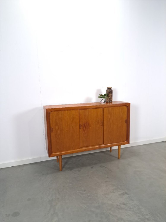 Image 1 of Mid Century Deens teak hoog dressoir