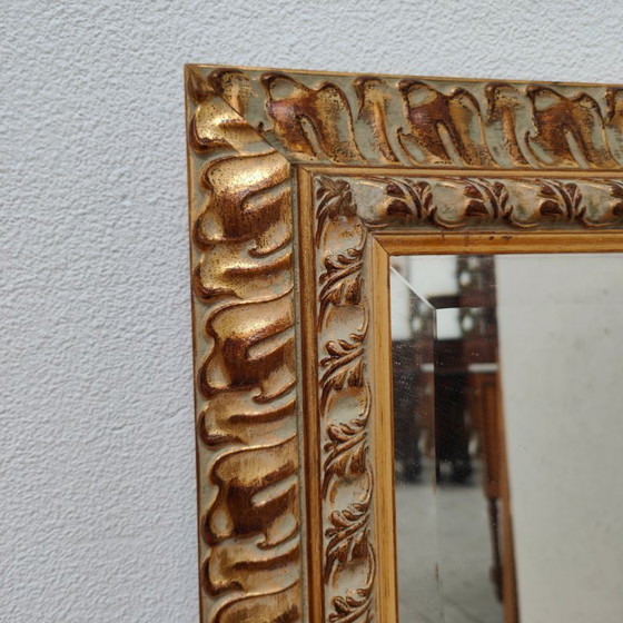 Image 1 of Vintage goudkleurige facet geslepen Regency spiegel schouwspiegel