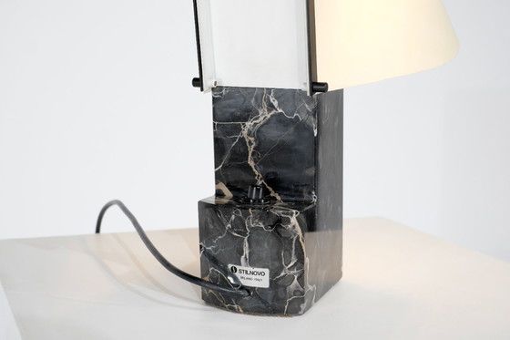 Image 1 of Lampe de table en marbre pour Stilnovo, Italie, années 1970s.