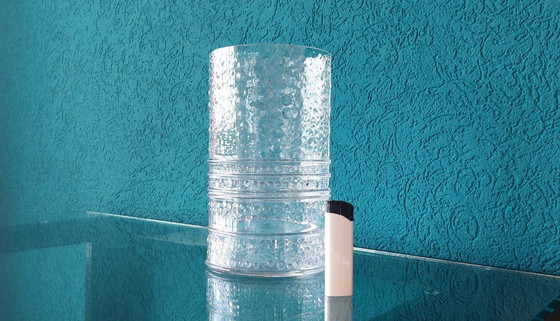 Image 1 of Structured Glass Vase by Willem Heesen for Leerdam Glass Factory, 1960's