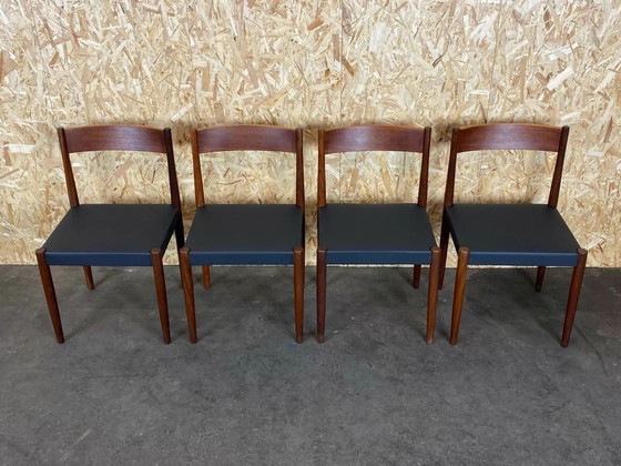 Image 1 of 4x 60s 70s Teak Chairs Dining Chair Poul M. Volther Frem Røjle