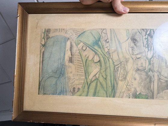 Jan Toorop 1858-1928 / Litografia Originale - Il Sacrificio 1927 – Litografie e stampe, Paper (photo 4 of 6)