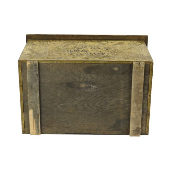 Image 1 of Antique Repoussé Chest Coal Fireplace