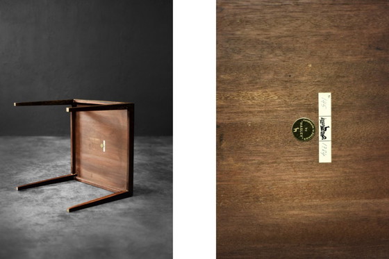 Image 1 of Klassischer skandinavischer Mid-Century Couchtisch aus Palisanderholz von Severin Hansen für Haslev Møbelfabrik, 1960er Jahre