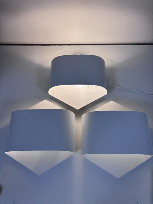 Set of 3 Vintage Staff Leuchten Wall Lamps Gerhard Berger 1970s Design