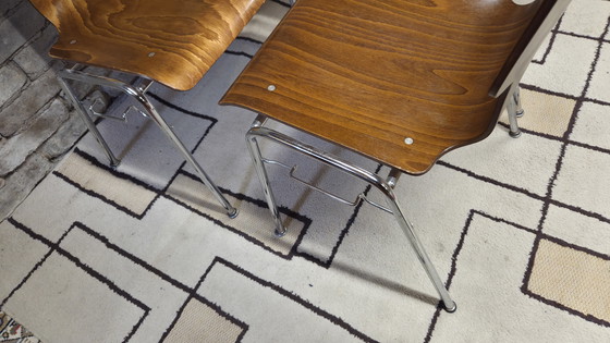 Image 1 of 6 vintage Scandinavische designstoelen uit de jaren 70