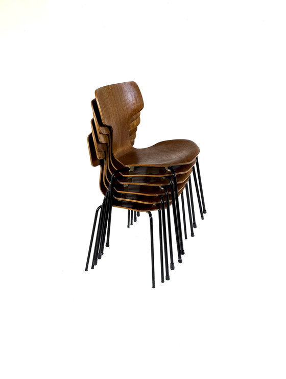 Image 1 of 6x modèle vintage 3103 'Hammer', Fritz Hansen '60
