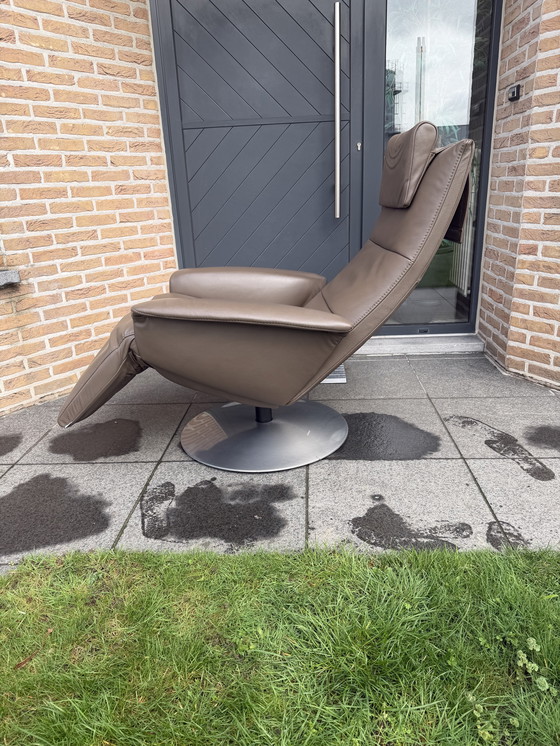 Image 1 of Jori Felini relax Medi Mono-move, Taupe leather incl. tear-shaped pillow