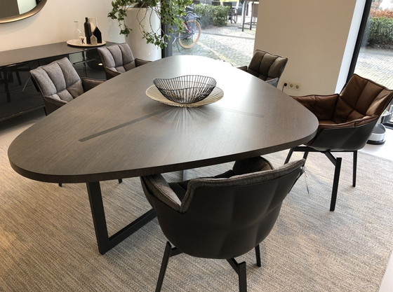 Image 1 of B&B Italia Husk dining chairs swivel 6 available Kora leather