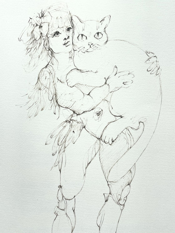 Image 1 of Leonor Fini, Rare Lithograph on Arches Paper, Circa 1980