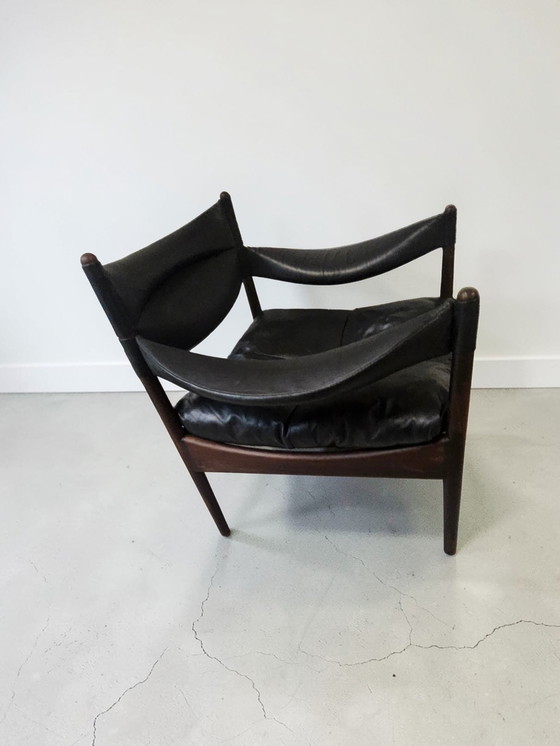 Image 1 of Set di 2 poltrone di design + tavolo Mid Century Kristian Vedel per Søren Willadsen Møbelfabrik Danimarca anni '60