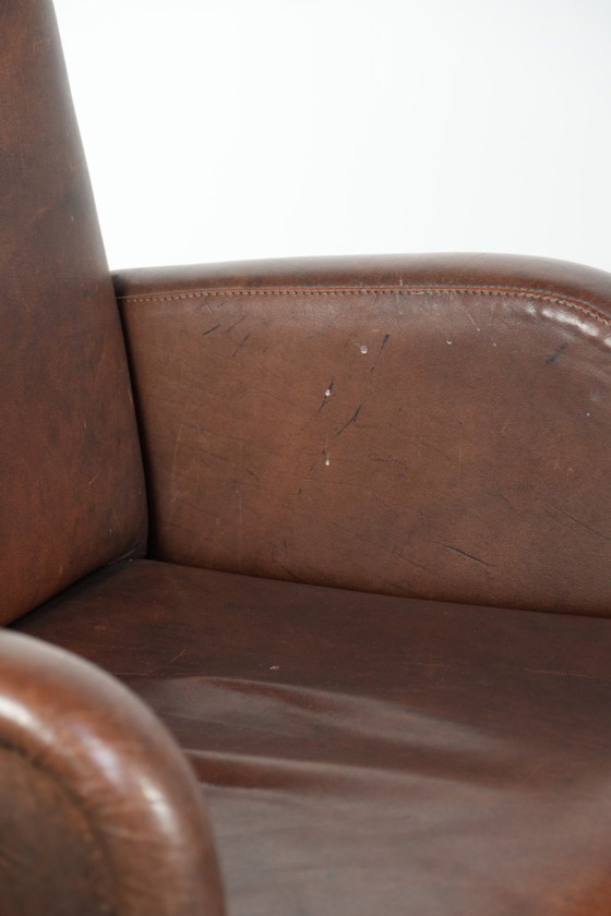 Image 1 of 6 Esszimmerstühle / Beistellstühle mit Armlehnen aus Rindsleder