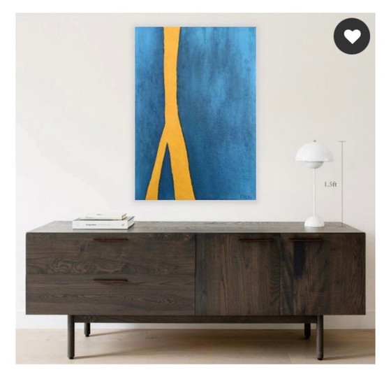 Image 1 of Olieverf op spieraam, Formaat 92x65cm