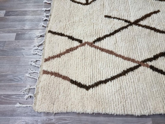 Image 1 of Alfombra marroquí de lana natural, 250 cm x 150 cm