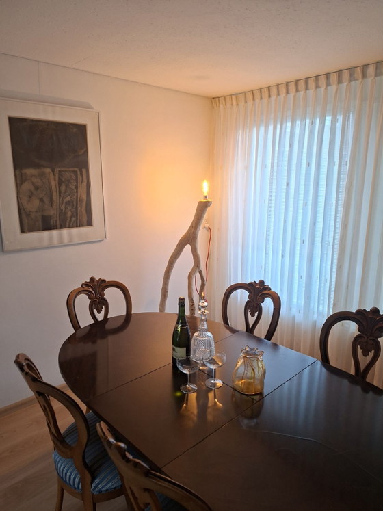 Lumière sur bois par Dolf, Lampadaires, Textile, Beige (photo 5 sur 5)
