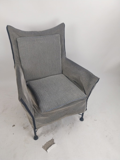 1 X Montis Charly Armchair in Grey Mélange Fabric 1980s