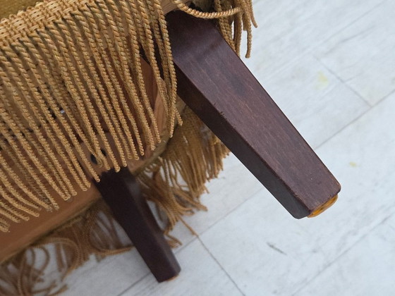 Image 1 of 1970s, Danish armchair, original light green furniture velour.