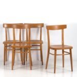 Chaises de salle à manger vintage (c.1950). Lot de 4 pièces #4 – Wood, Metal, Retro (photo 6 of 9)