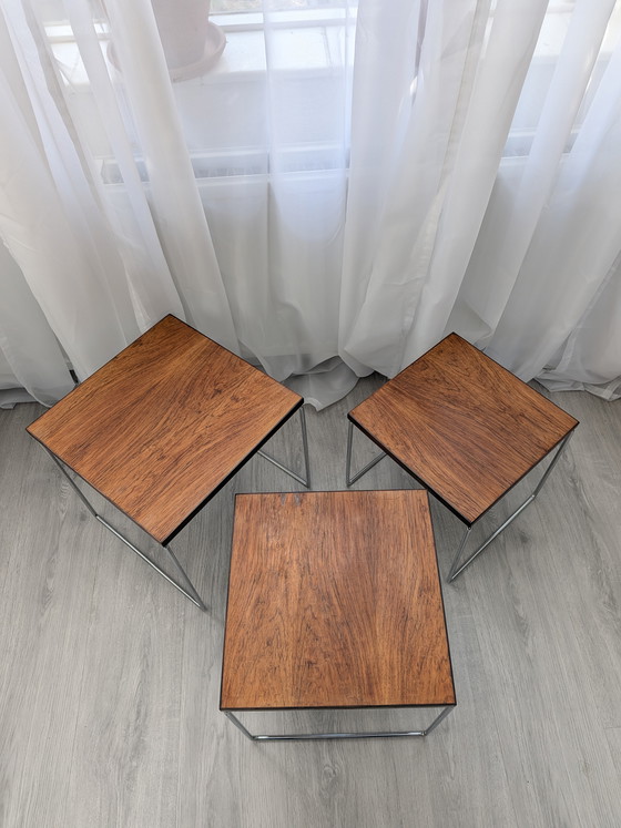 Image 1 of Vintage set of 3 nesting tables by Brabantia, 1970s